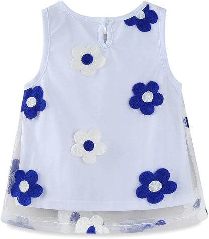 Mud Kingdom Little Girls Shorts Sets Floral Pattern Summer Sleeveless 2 Piece Outfits