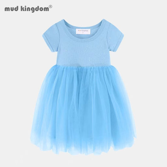 2025 Summer Girls' Sequin Party Dress (Ages 2-11) – Sparkly Short-Sleeve + Tulle Skirt | 4 Colors