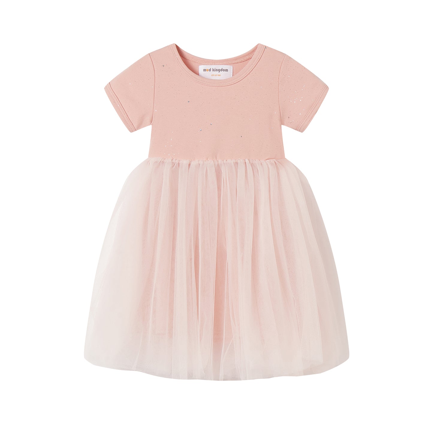 2025 Summer Girls' Sequin Party Dress (Ages 2-11) – Sparkly Short-Sleeve + Tulle Skirt | 4 Colors